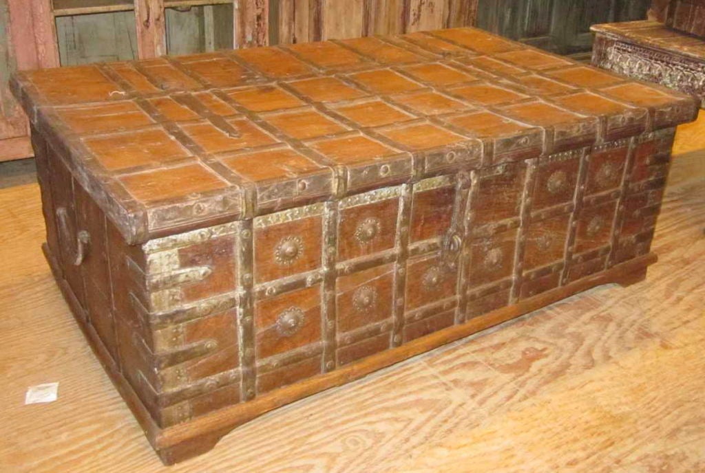 19thc Indian Trunk Coffee Table