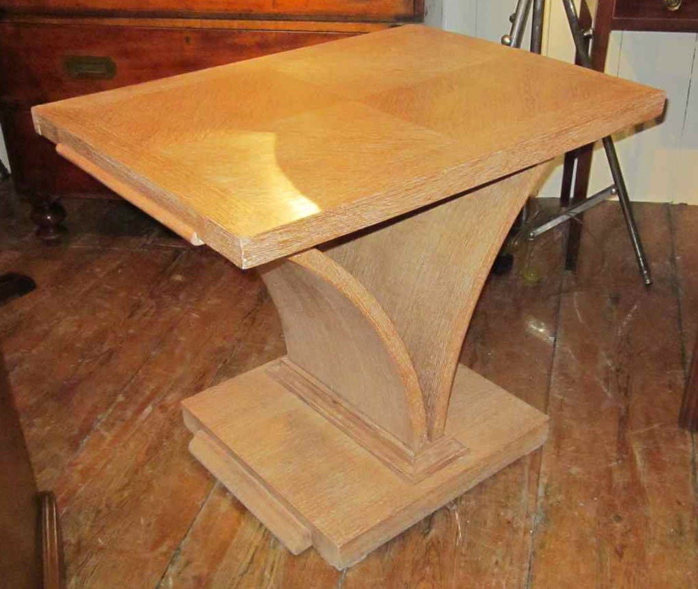 French Cerused Oak SIde Table