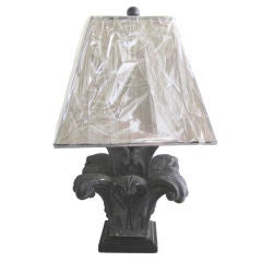 Antique English 19thC Yorkstone Finial Lamp