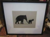 Set of Four Elephant Drawings