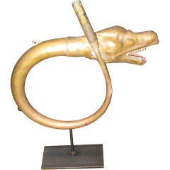 Whimsical Brass Snake Water Spout