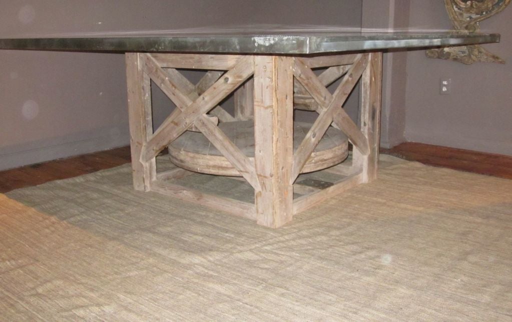 19thC French Spinning Wheel Dining Table