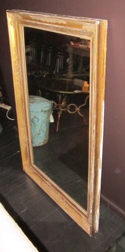 19th Century Gold Gilt Decorative Frame Rectangular Wall Mirror, France 2