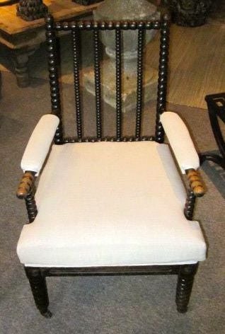 Wood 19thc English Bobbin Chair