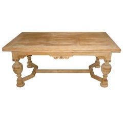 Antique 1920's Flemish Extending Dining Table