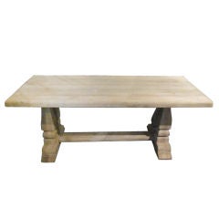 Flemish Bleached Thick Top Farm Table