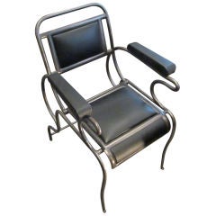 Antique 1920's English Iron Arm Chair