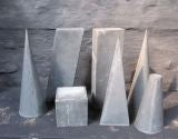Antique Geometric Molds made of Zinc    set of seven