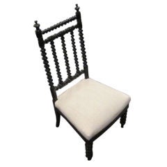 Antique French 19thC Napoleon III Spool Chair