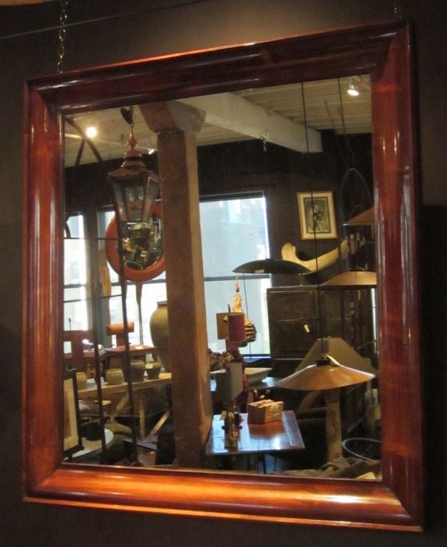 English Rosewood Framed Mirror