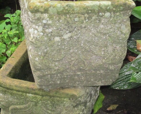 Composition Pair of 1920's English Stone Planters