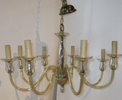 1940s Murano Glass Eight-Arm Chandelier, Italy