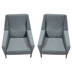 Pair Of Italian Mid-Century Arm Chairs Pair Of Italian Mid-Century Arm Chairs
