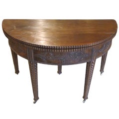French Louis XVI Demi Lune Table
