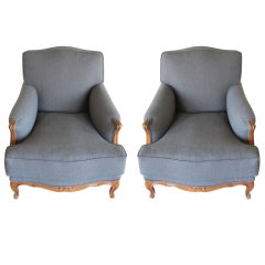 Pair 1920's French Bergeres