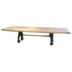 French 1950's Industrial Dining Table