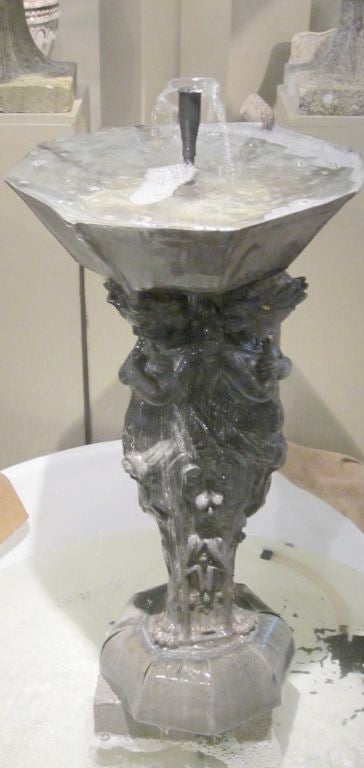 19thC French Zinc Fountain