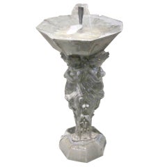 19thC French Zinc Fountain