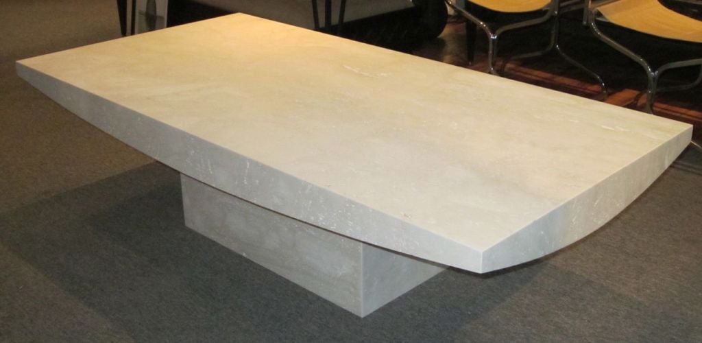 Italian Travertine Rectangular Coffee Table, Contemporary at 1stDibs