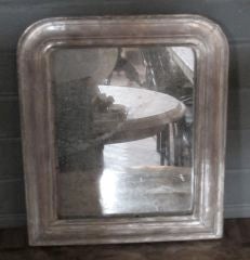 19thc French Silver Leafed Mirror