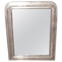 19thc French Silver Leafed Mirror