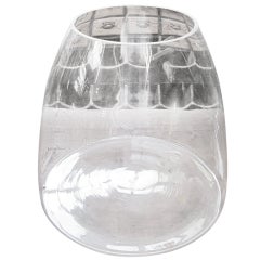 Large Unusual Shape Glass Vase