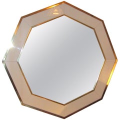 Vintage 1970
s French Octagonal Mirror