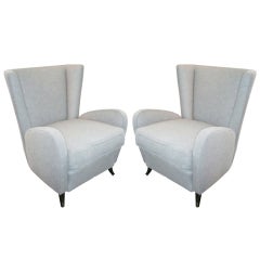 Pair of French 1950's Retro Arm Chairs