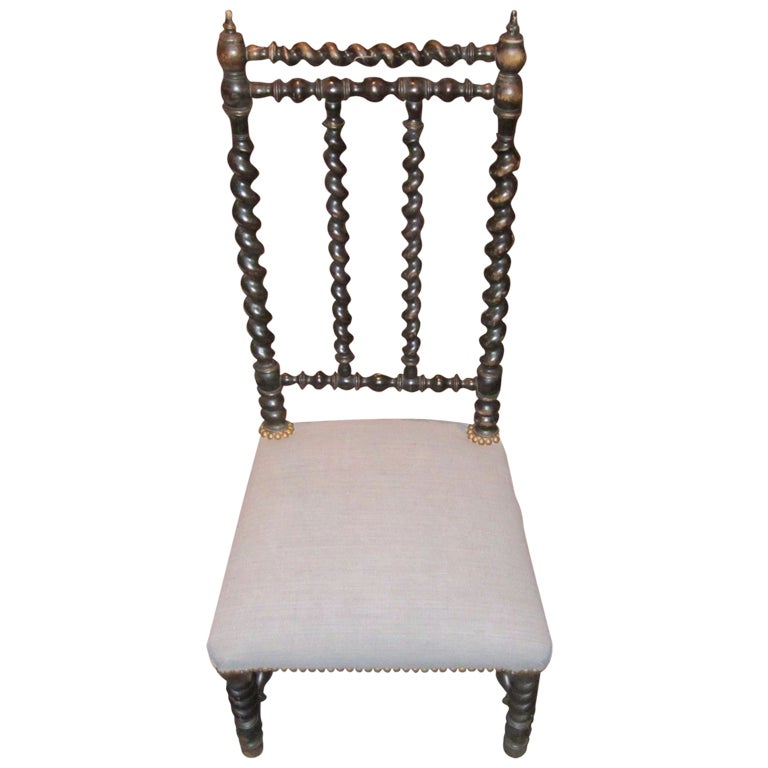 French Napoleon III Prayer Chair