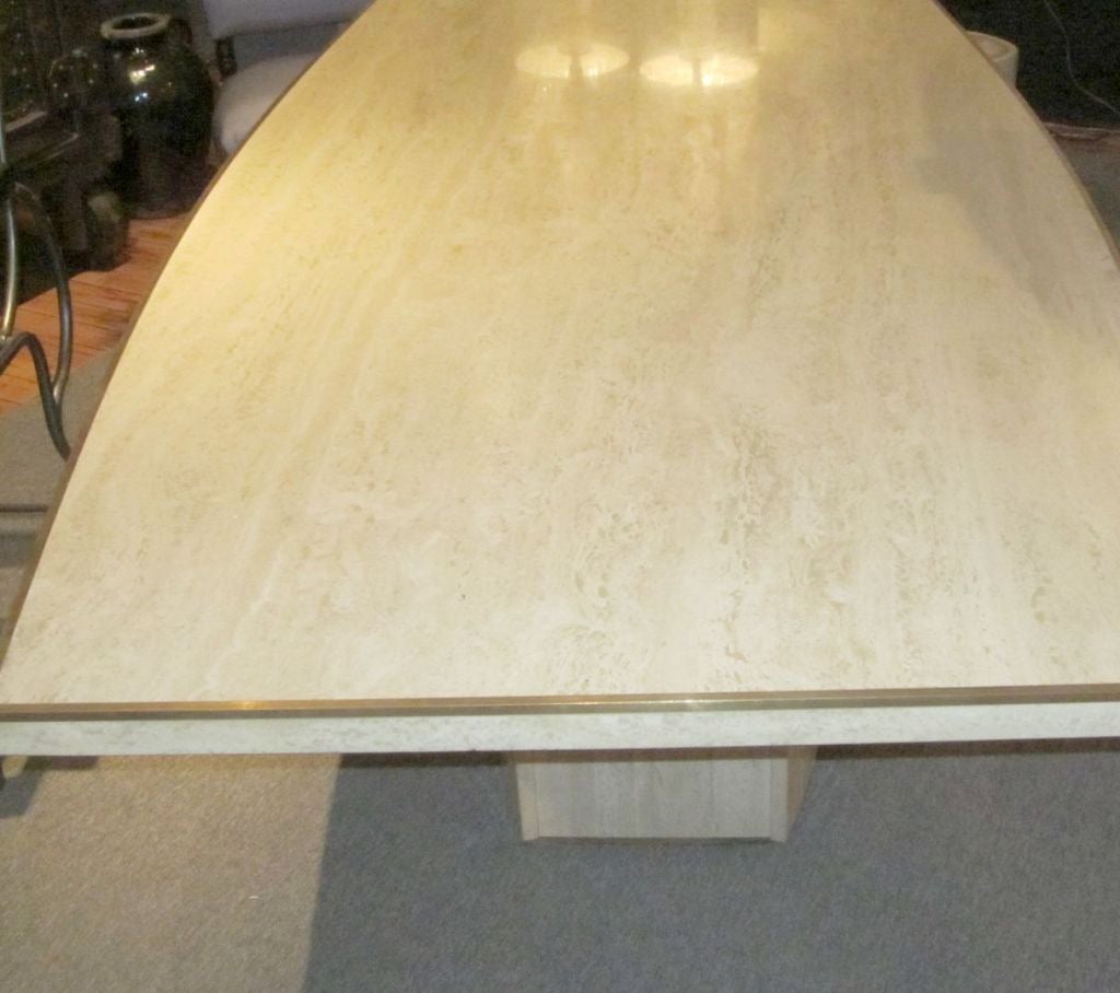 Late 20th Century Willy Rizzo Travertine Table