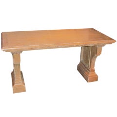 Belgian Cerused Oak Console Table/Desk