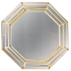 Vintage French 1940
s Octagonal Mirror