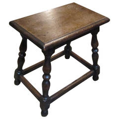 Antique Wooden Joint Stool/Side Table, England, 19th Century