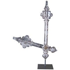 Mid-Century Metal Clock Hand Sculpture, Belgium, circa 1950s 7
