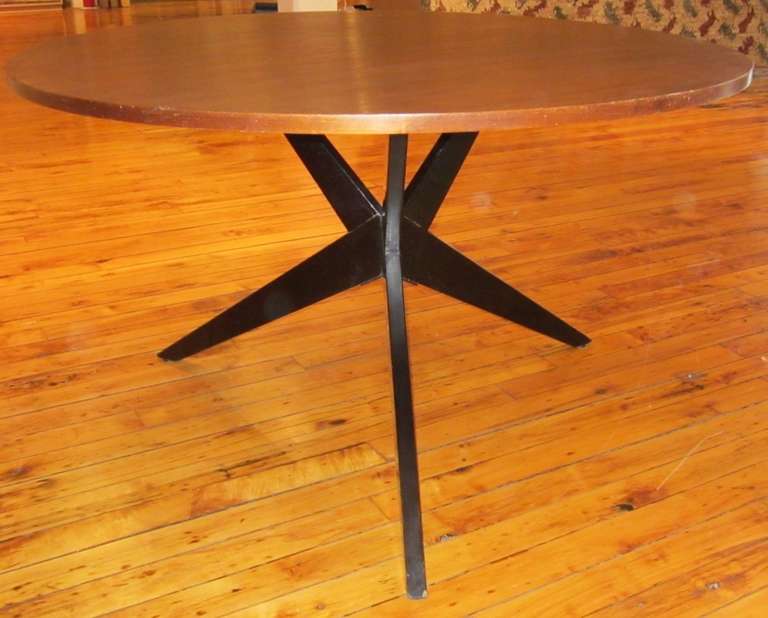 Classic 1950's Hans Bellmann dining table. This style was made for Knoll around 1947.