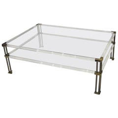 Mid Century French Lucite Coffee Table