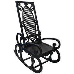 Oversized Rocking Chair, France, 1920s 3
