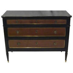 Ebony and Pear Wood Bureau/Commode, France, 1940s