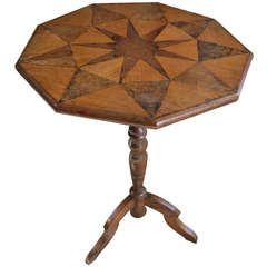 Antique Inlay Nine-Sided Top Cocktail Table, France, 19th Century
