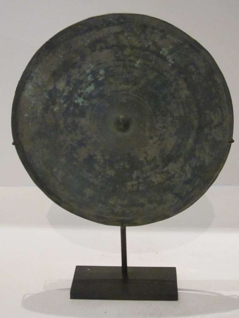 Pair of 15thC Bronze Mirror Back Sculptures