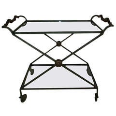 French 1940's "Adnet" style bar cart