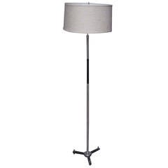 Mid-Century Chrome and Black Metal Floor Lamp, France 10