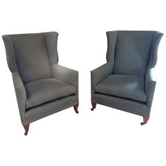 Pair of Wing Chairs, Custom