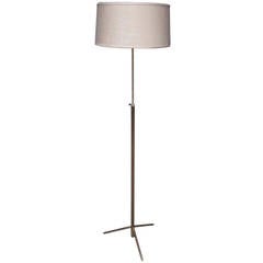 Spanish Leather Pole Lamp, circa 1960