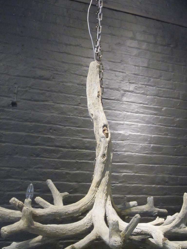 Faux Bois Chandelier, Contemporary
