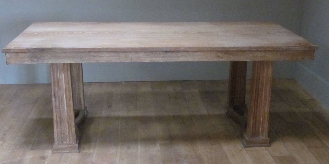 Cerused Oak Desk, France 1940s In Excellent Condition In New York, NY