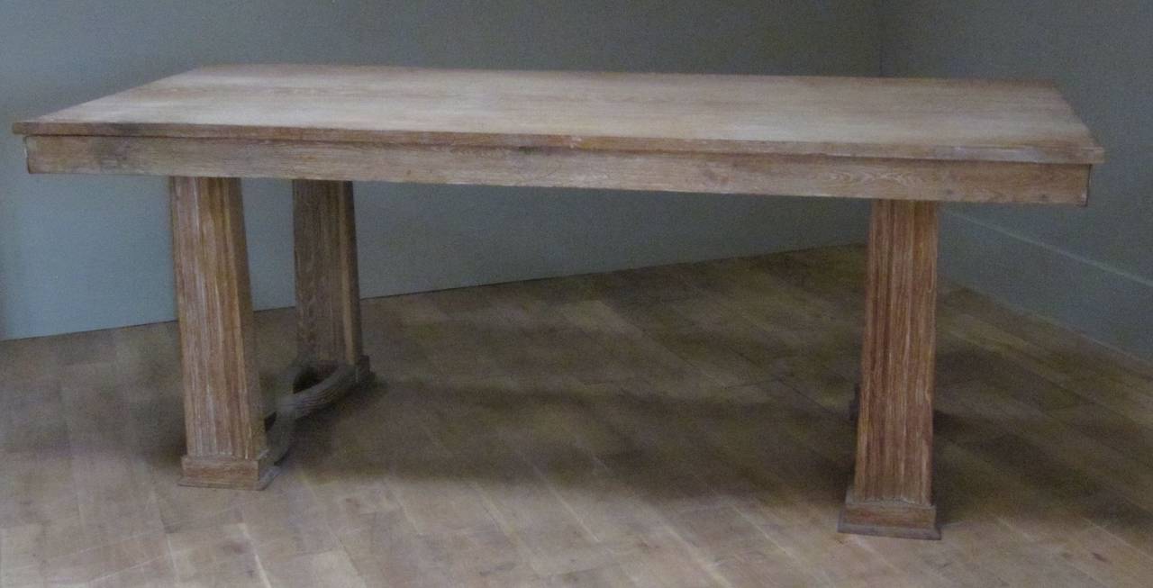 Cerused Oak Desk, France 1940s 1
