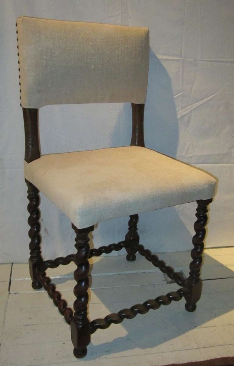 Set of Six Flemish 1920's Dining Chairs 1