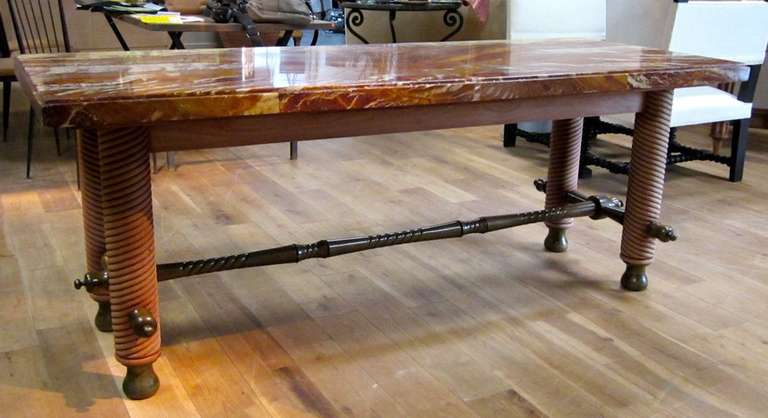 Italian 1040's Marble Table/Desk In Excellent Condition In New York, NY