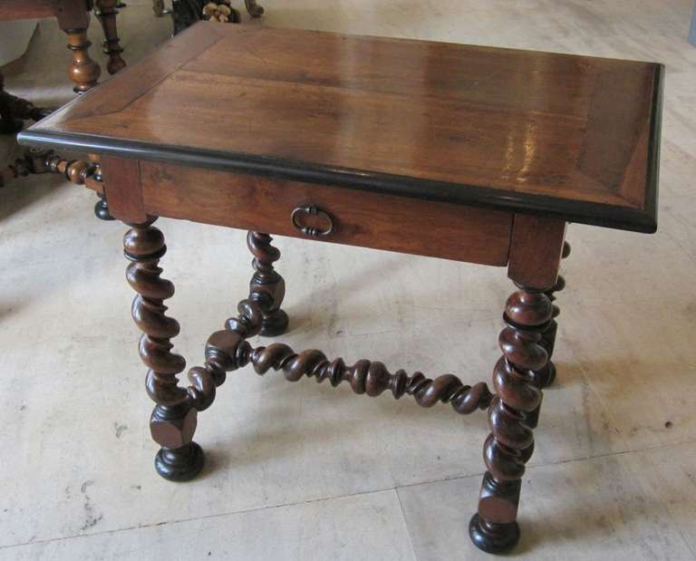 1730 c. French Spool Leg Side Table